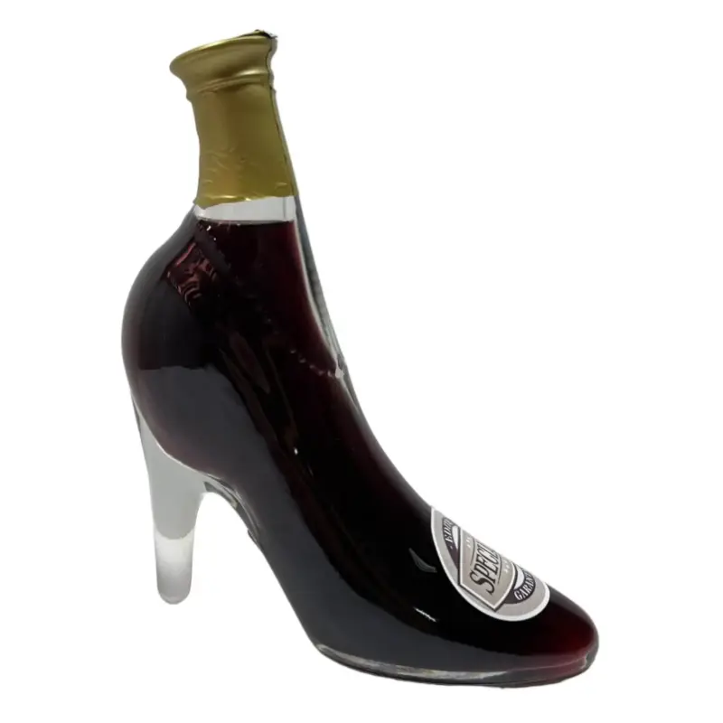 Editie speciala, sticla vin in forma de pantof cu mesaj model st24 04